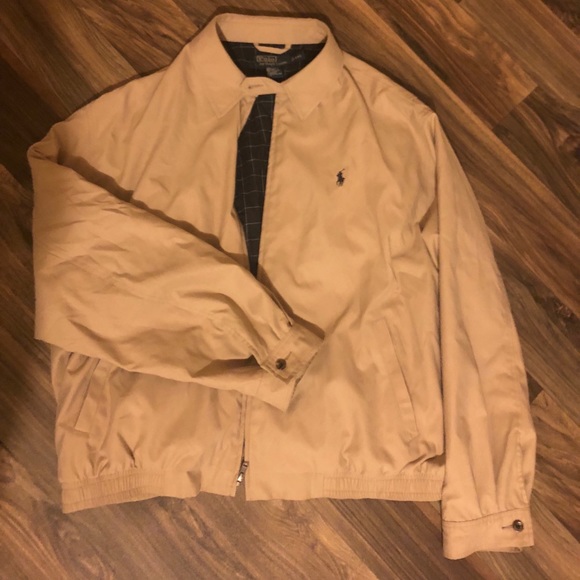 polo jacket brown